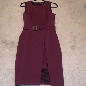 NWT White House Black Market Maroon Dress